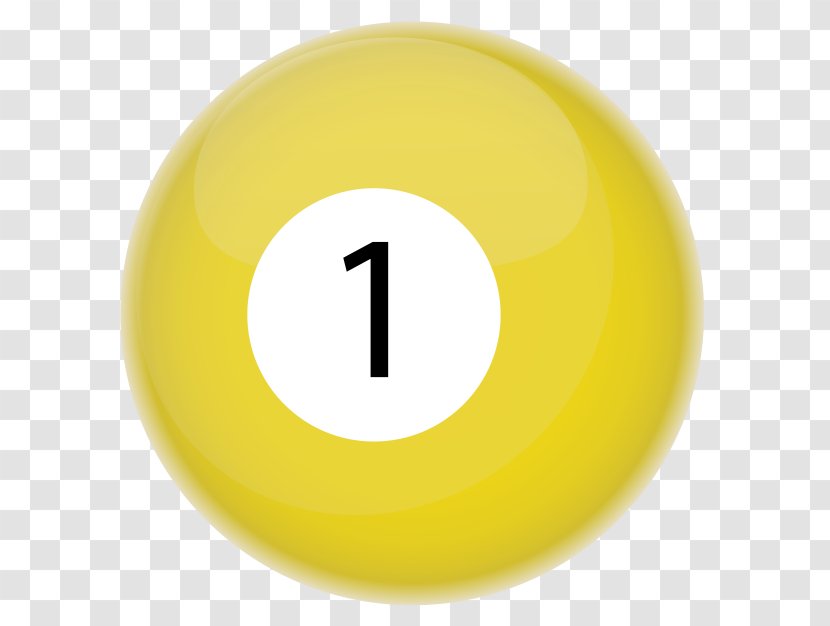 Circle Font - Yellow - Billiards Transparent PNG