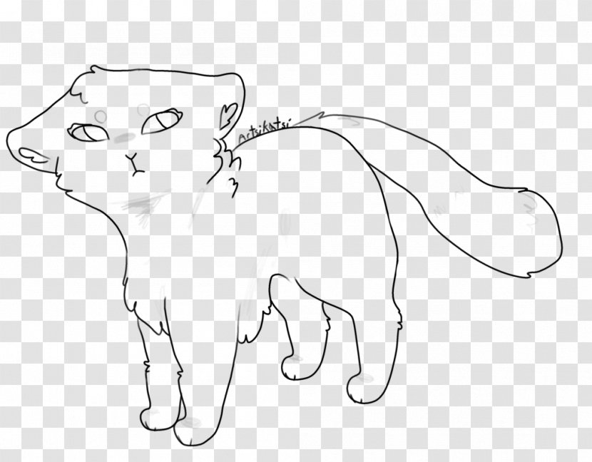 Whiskers Domestic Short-haired Cat Line Art Sketch - Flower Transparent PNG