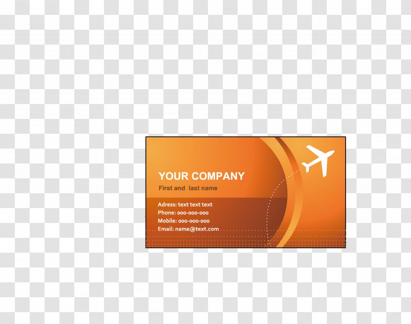 Business Card Visiting Logo - Orange - Simple Material Transparent PNG