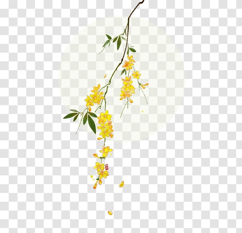 Sweet Osmanthus Gold - Tree - Watercolor Flowers Transparent PNG