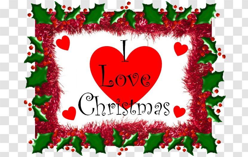 Christmas Tree I Love Christmas! Ornament Transparent PNG