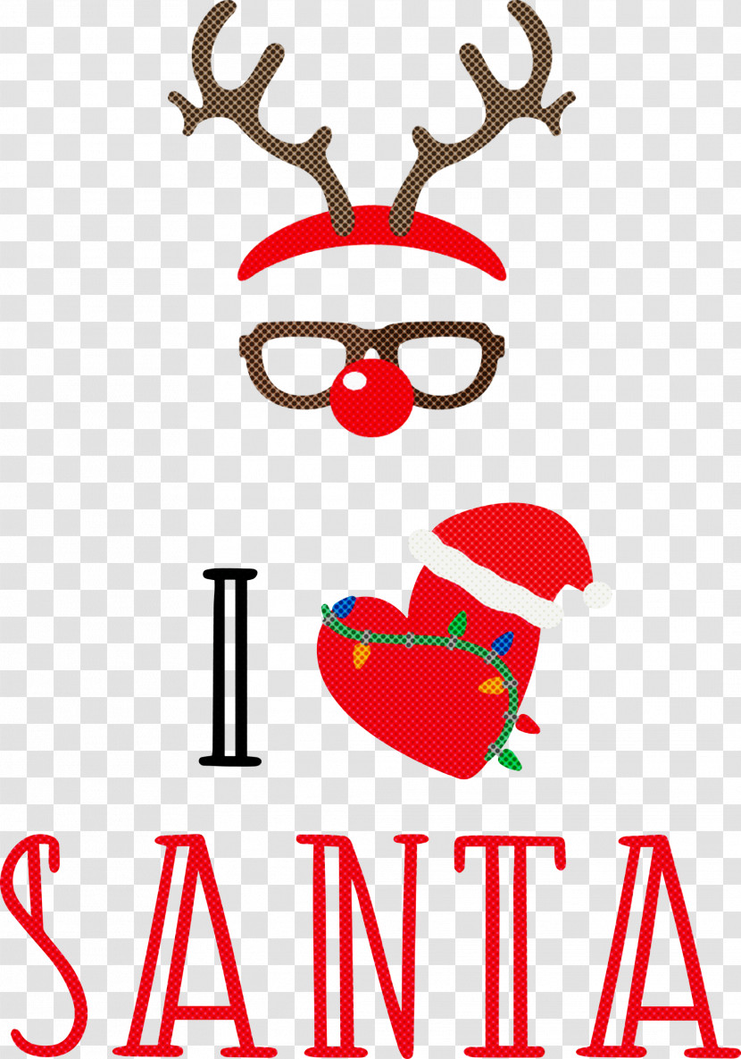 I Love Santa Santa Christmas Transparent PNG