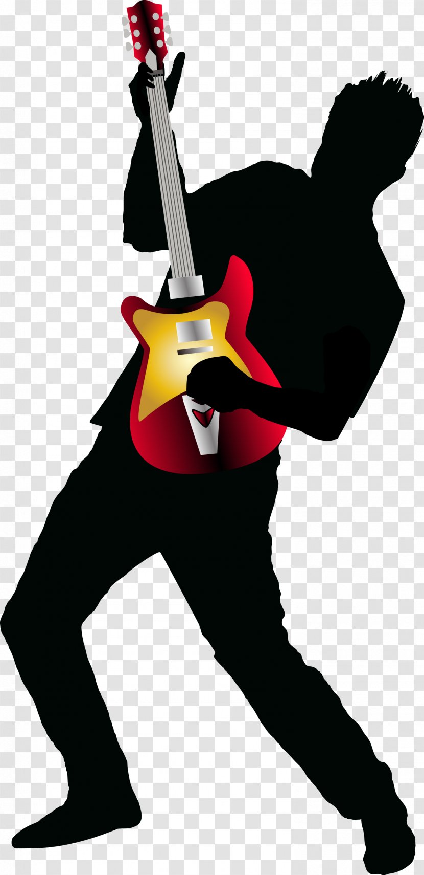 Rock Band T-shirt Guitar - Watercolor - Play The Player Vector Transparent PNG