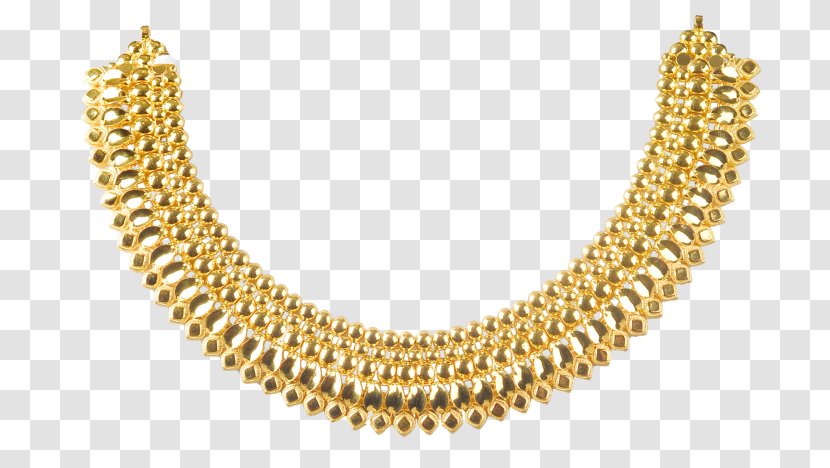 Necklace Jewellery Chain Jewelry Design Gold - Lace - Kerala Transparent PNG