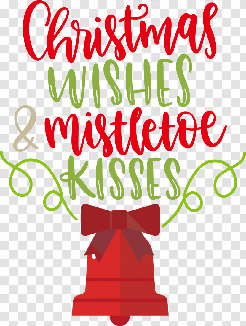 Christmas Wishes Mistletoe Kisses Transparent PNG