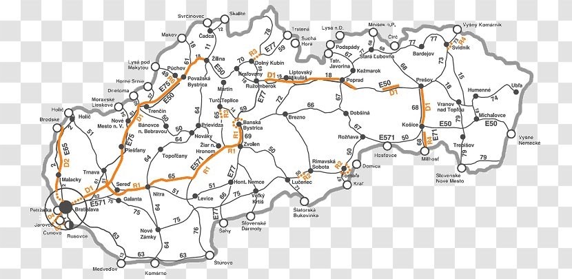 Slovakia Vignette Controlled-access Highway Road Poland - Map - Toll Transparent PNG