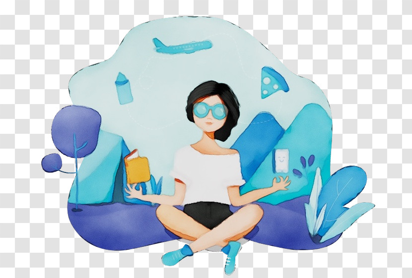 Cartoon Plastic Inflatable Sitting Leisure Transparent PNG