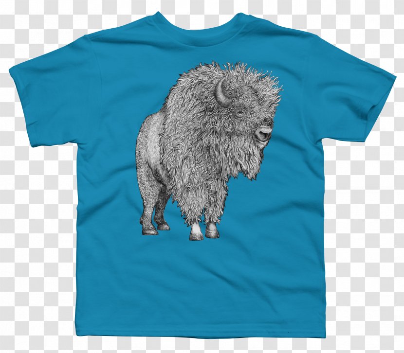 T-shirt Clothing Sleeve Aqua - Sweatshirt - Buffalo Transparent PNG