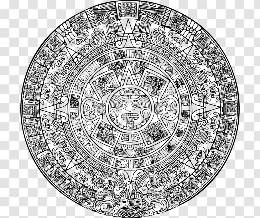 Aztec Calendar Stone Empire Mesoamerica Maya Civilization - Round Transparent PNG