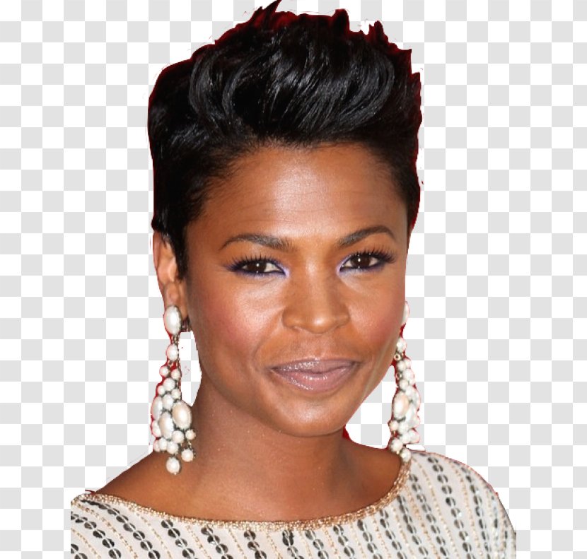 Nia Long Hairstyle Short Hair Pixie Cut Cosmetics - Neck Transparent PNG
