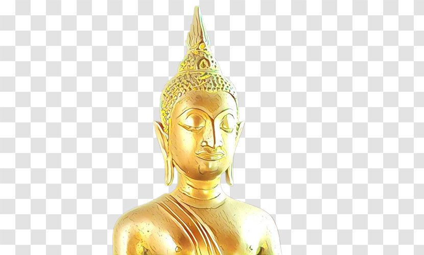 Buddha Cartoon - Meditation - Wat Bronze Sculpture Transparent PNG
