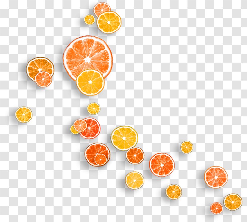 Lemon Mandarin Orange Vegetarian Cuisine - Slice - Simple Slices Floating Material Transparent PNG