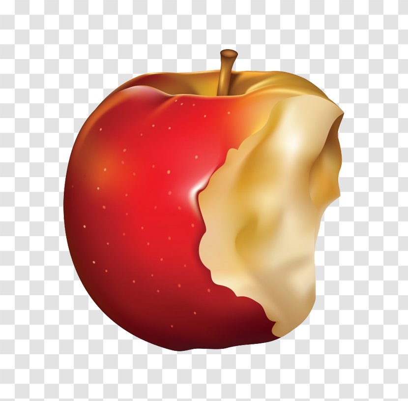 Apple Fruit Clip Art - Vegetable - Hand-painted Bitten Transparent PNG