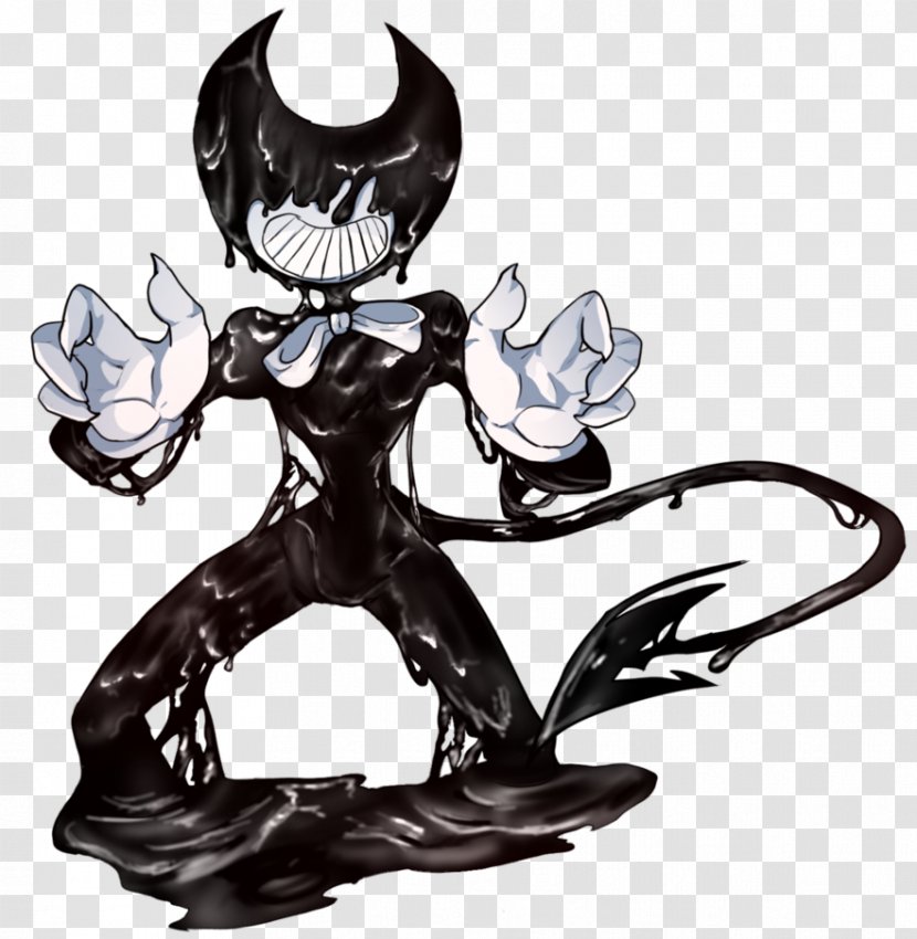 Bendy And The Ink Machine Drawing - Silhouette - Beautifully Transparent PNG