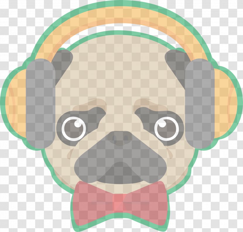 Pug Cartoon Dog Nose Snout - Fawn Puppy Transparent PNG