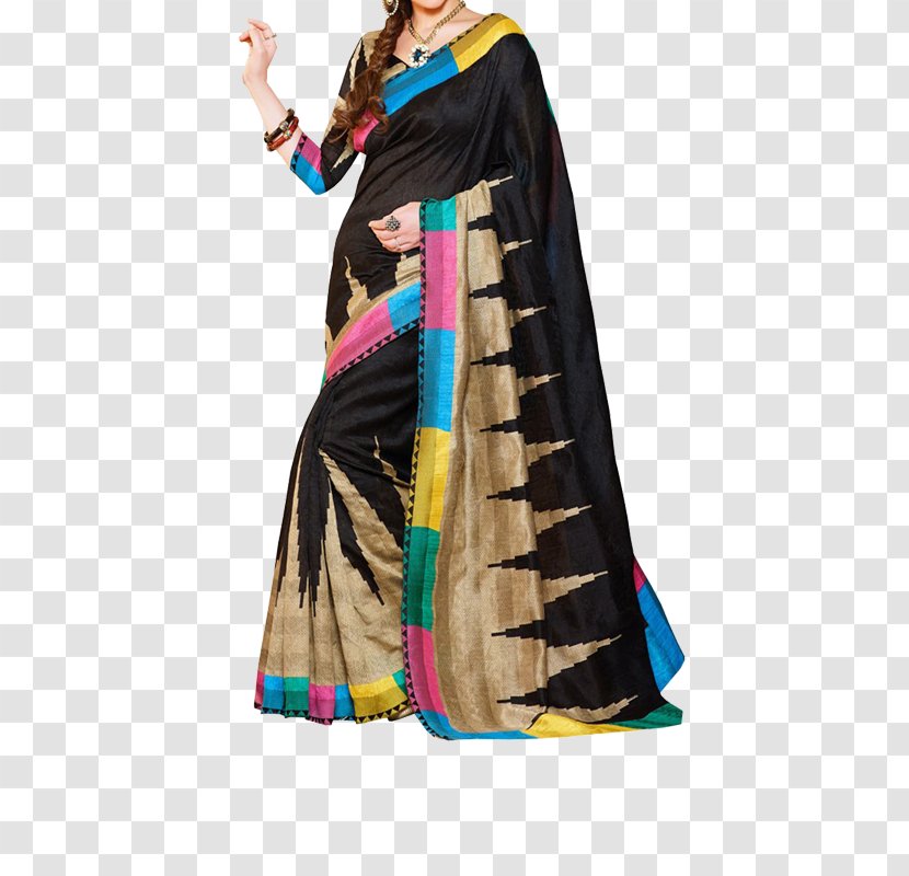 Bhagalpuri Silk Sari Paithani Tussar - Party Dress Transparent PNG