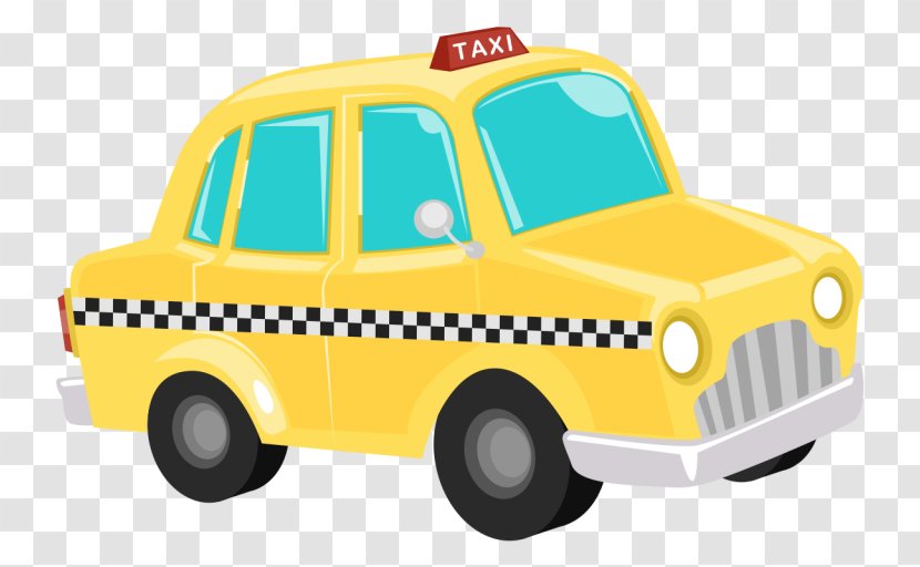 Taxi Car Clip Art Yellow Cab YouTube - Motor Vehicle Transparent PNG