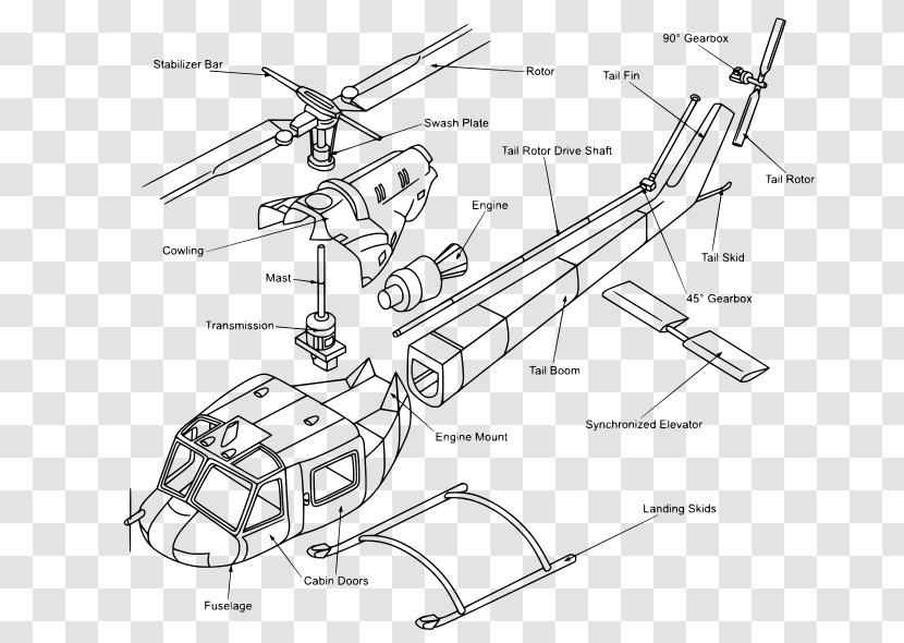 Radio-controlled Helicopter Airplane Fixed-wing Aircraft Schematic - Wing Transparent PNG