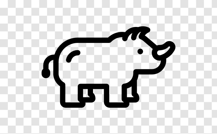 Rhinoceros Mammal Animal Clip Art - Cattle - Zoo Icon Transparent PNG