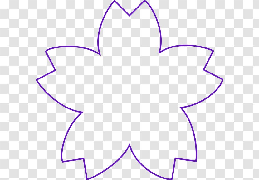 Flower Black And White Drawing Clip Art - Blog - Purple Shape Cliparts Transparent PNG