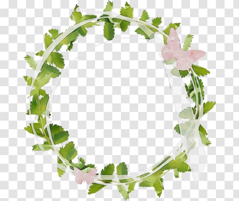 Watercolor Flower Wreath - Leaf - Holly Fashion Accessory Transparent PNG