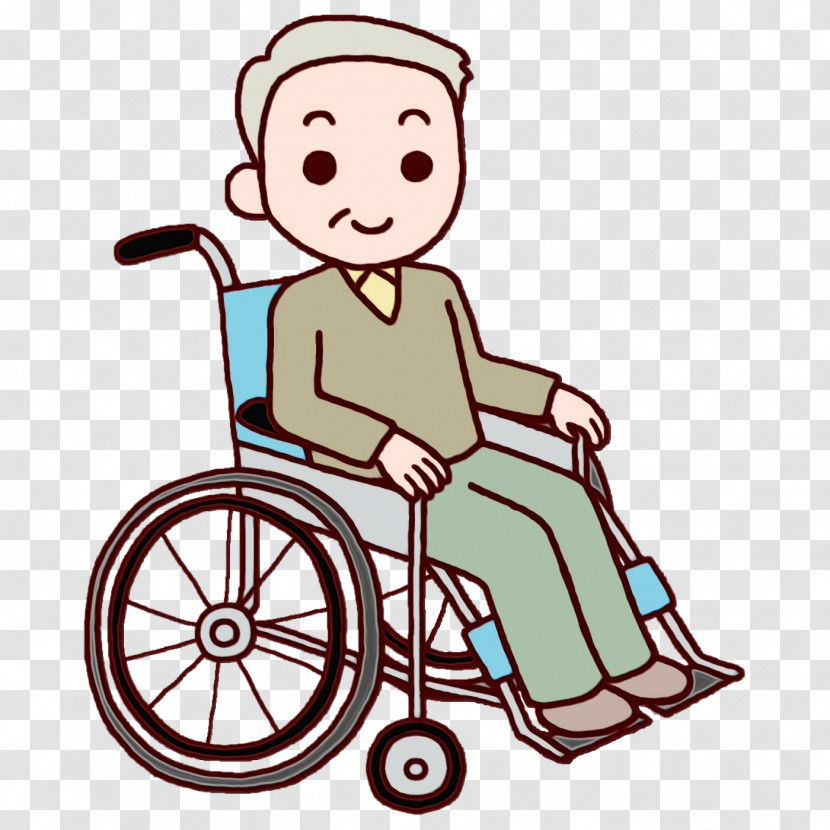 Wheelchair Cartoon Area Headgear Behavior Transparent PNG