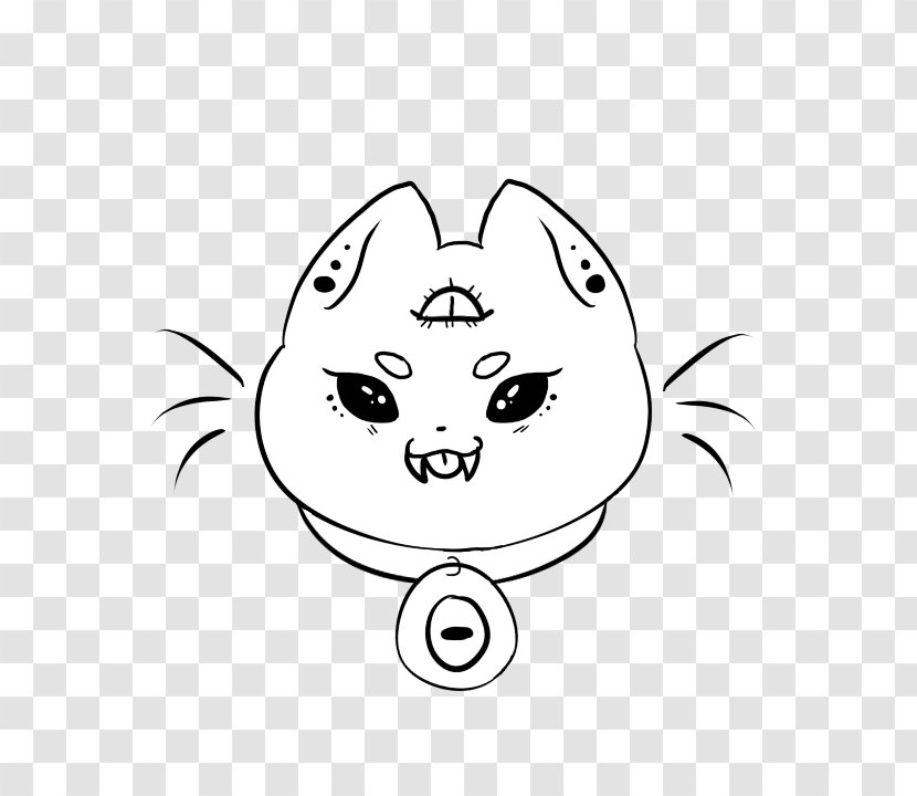 Whiskers Drawing Line Art White Clip - Nose Transparent PNG