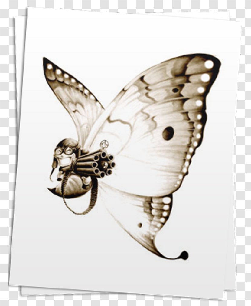 Iron Butterfly In-A-Gadda-Da-Vida Moth Drawing - Art - Skateboard Skull Transparent PNG