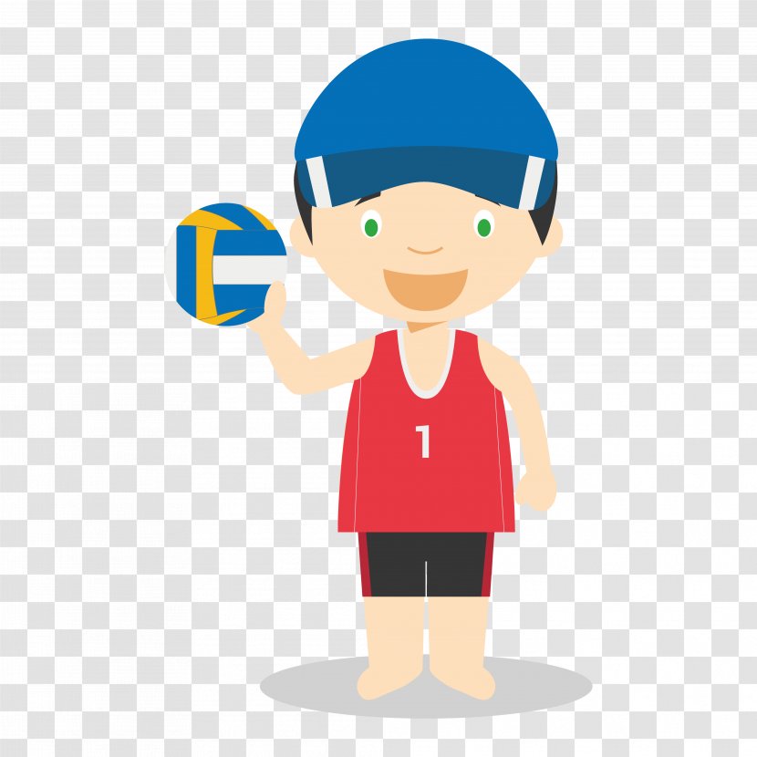Beach Volleyball Player Athlete - Cartoon Transparent PNG