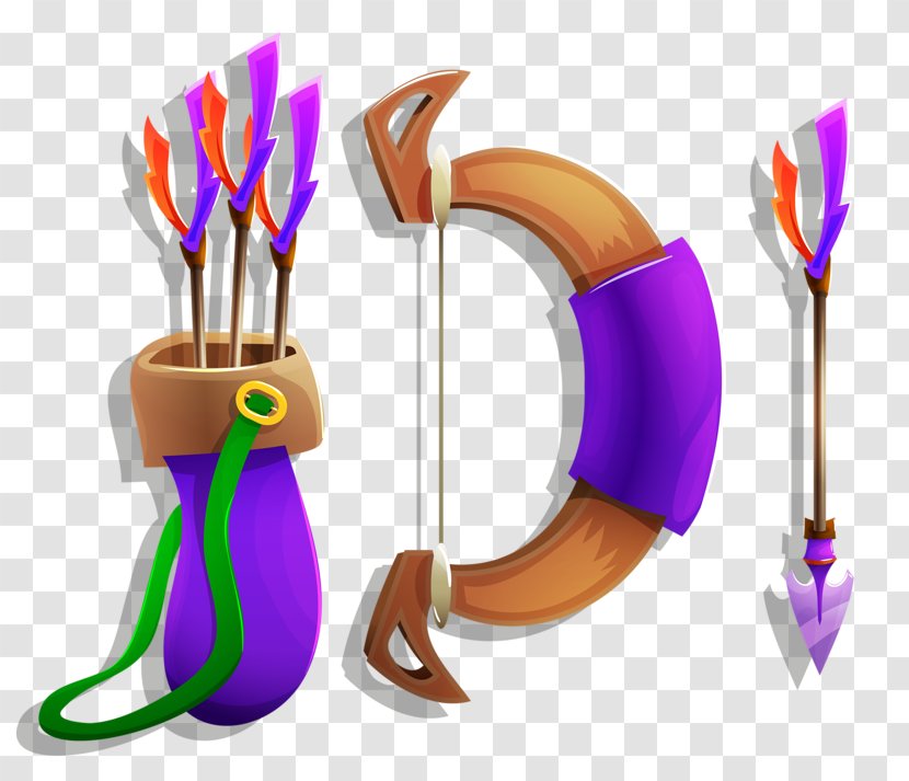 Magical Bow And Arrow - Illustration Transparent PNG