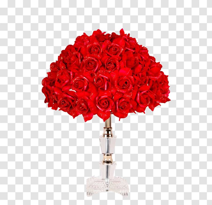 Garden Roses Table LED Lamp - Rose Family - Red Married Lamps Transparent PNG