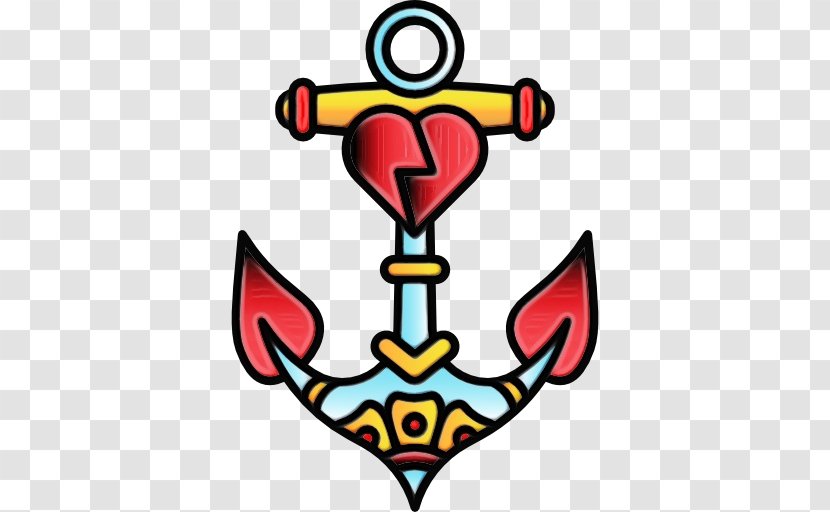 Old School Tattoos - Anchor - Crest Emblem Transparent PNG