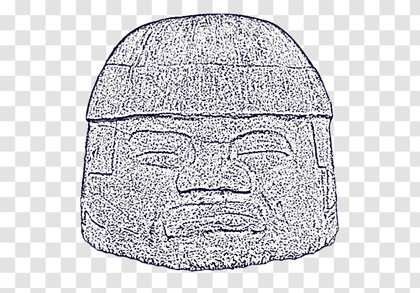 Tres Zapotes Cabeza Olmeca Olmec Colossal Heads Los Hombres De Piedra: Escultura Santiago Tuxtla - Black And White - Sculpture Transparent PNG