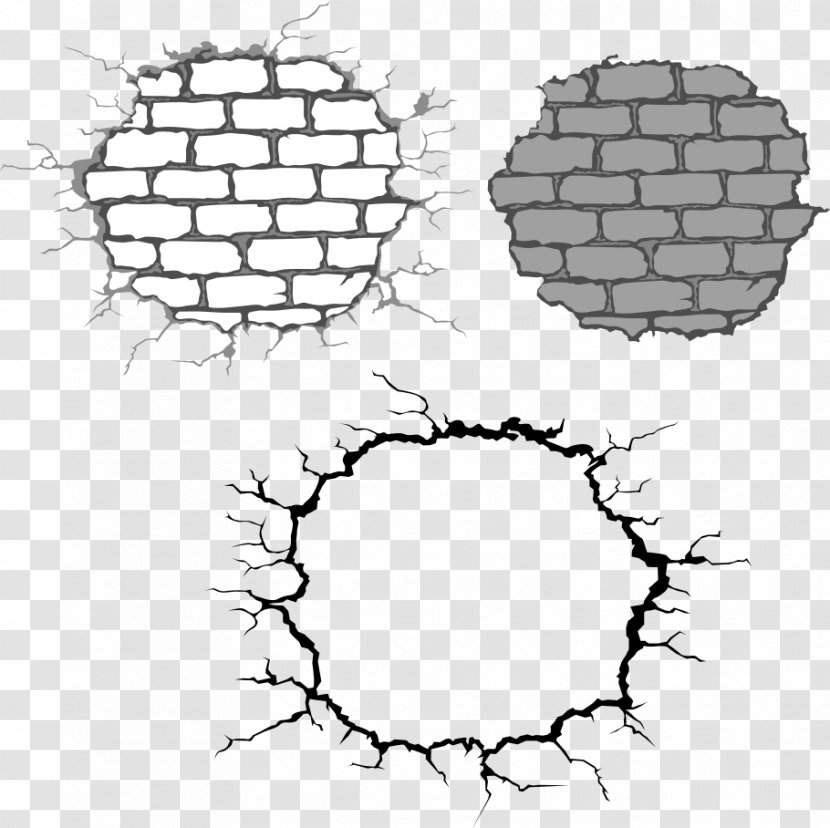 Stone Wall Brick Drawing Clip Art - Royaltyfree - Vector Broken Glass Transparent PNG