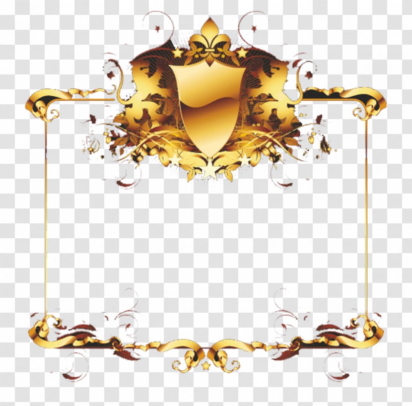 Download Icon - Gold Frame - Free To Pull The Material Transparent PNG