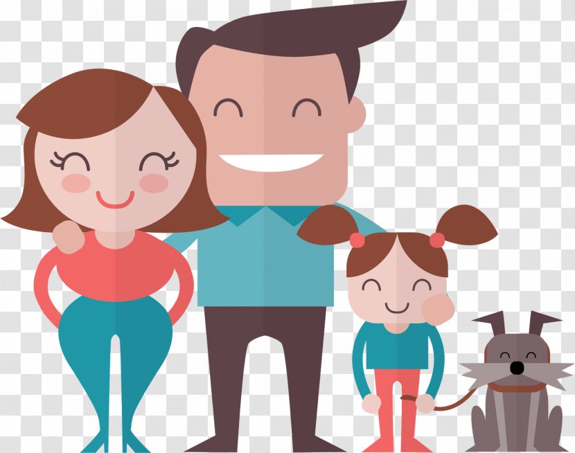 Drawing - Cartoon - Happy Family Transparent PNG