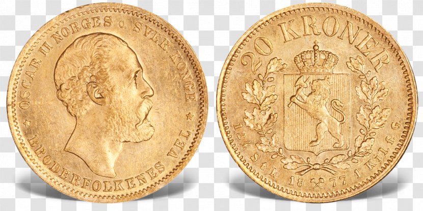 Norway Gold Coin 20-krone Half Eagle - American Transparent PNG
