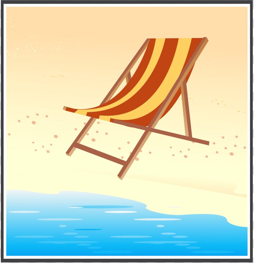 Beach Vector Graphics Illustration Design Image - Furniture - Deckchair Transparent PNG