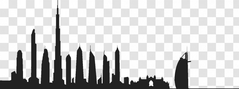 Dubai Skyline Building Clip Art - Sky - Burj Khalifa Transparent PNG