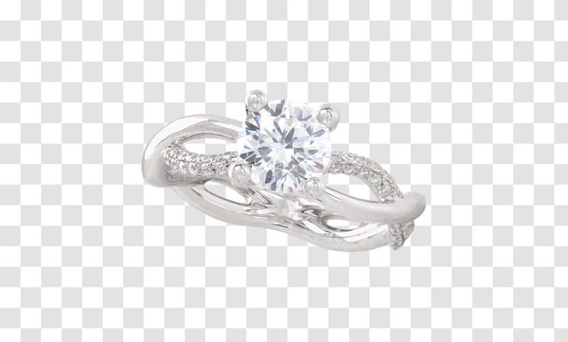 Wedding Ring Silver Jewellery Platinum - Gemstone Transparent PNG