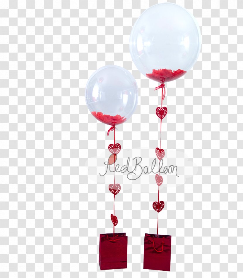 Hot Air Balloon Valentine's Day Gift Balloons Cork By Red - Pink - Petals Fluttered In Front Transparent PNG