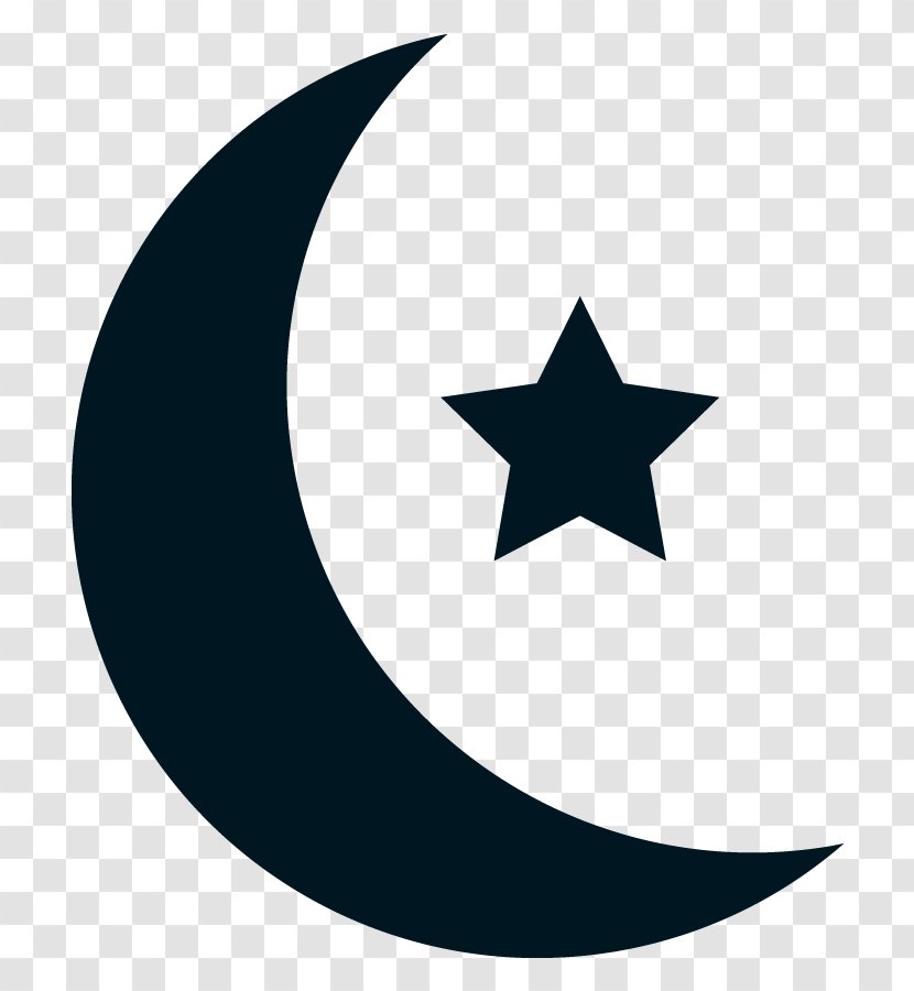 Star And Crescent Moon Lunar Phase - Decorations Of Mosques In Ramadan Transparent PNG