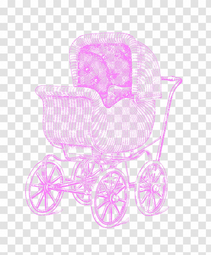 Baby Transport Infant Drawing Vintage Clothing Clip Art - Pink - Carriage Transparent PNG
