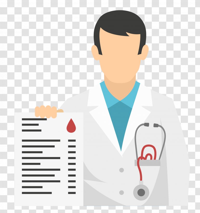 Physician Flat Design Icon - Cartoon - Vector Doctor Medical Record Material Transparent PNG