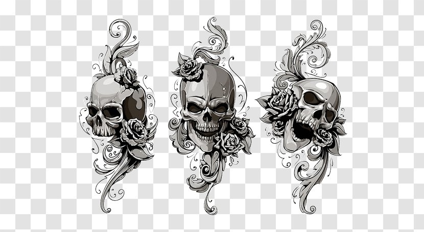 Old School (tattoo) Human Skull Symbolism - Body Jewelry - Tattoos Transparent PNG