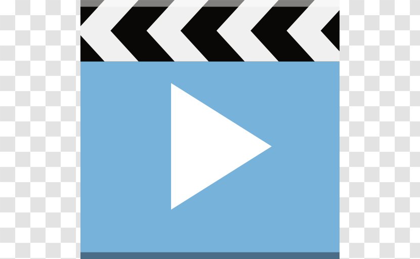 Blue Square Triangle Text - Showbox - Apps Video Player Transparent PNG