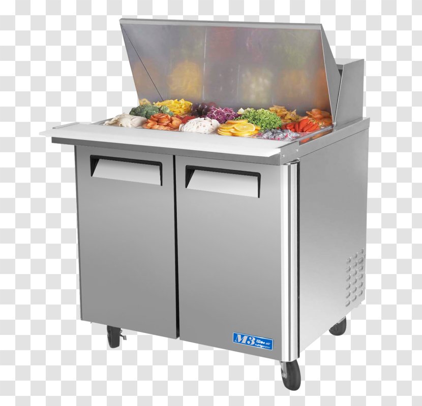 Table Refrigeration Refrigerator Buffet Stainless Steel - Home Appliance Transparent PNG