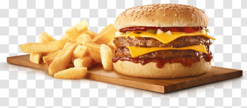 French Fries Cheeseburger Hamburger Air Fryer Food - Burger King Transparent PNG