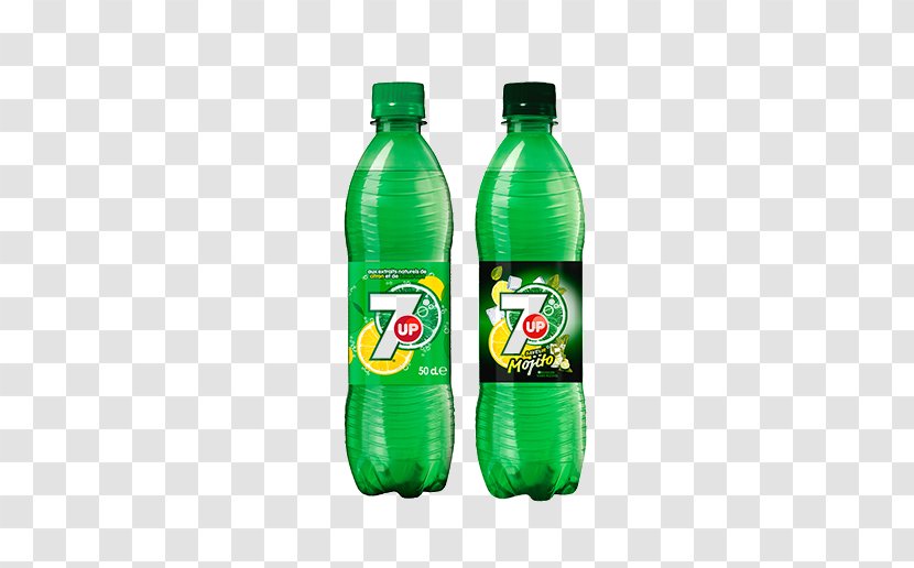Fizzy Drinks Mojito 7 Up Lemonade - Water Bottle Transparent PNG