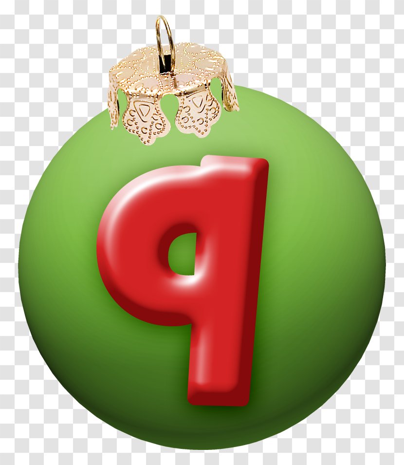 Letter Christmas Ornament Typeface Clip Art - Q Transparent PNG